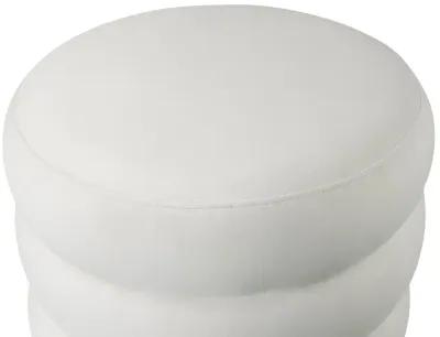 Ladder Cream Velvet Ottoman