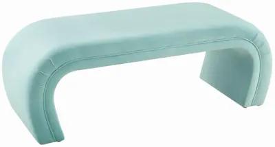 Kenya Bright Blue Velvet Bench