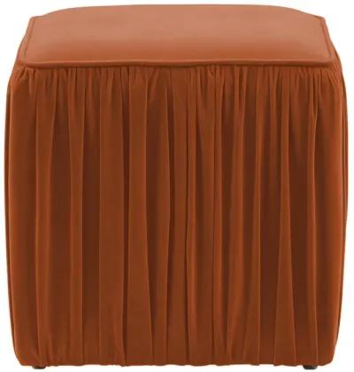 Morgan Cognac Pleated Ottoman