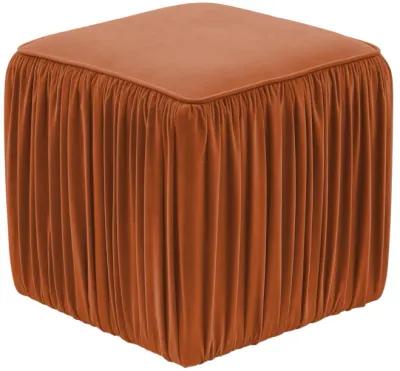 Morgan Cognac Pleated Ottoman