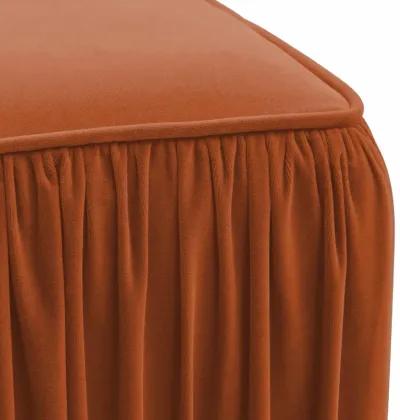 Morgan Cognac Pleated Ottoman