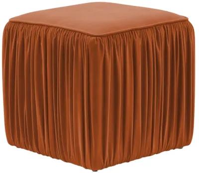 Morgan Cognac Pleated Ottoman