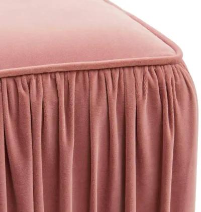 Morgan Mauve Pleated Ottoman