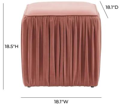 Morgan Mauve Pleated Ottoman