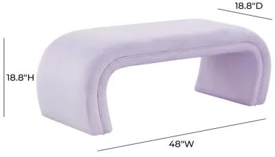 Kenya Lavender Velvet Bench