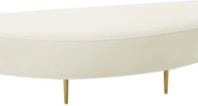 Bianca Cream Velvet King Bench