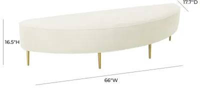 Bianca Cream Velvet Queen Bench