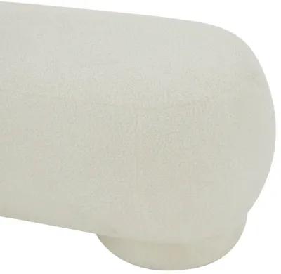 Mara Cream Vegan Shearling Ottoman