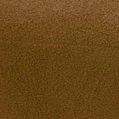 Mara Cinnamon Brown Vegan Shearling Ottoman