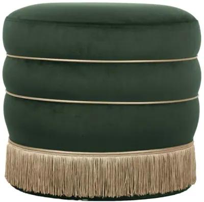 Lakka Green Velvet Ottoman