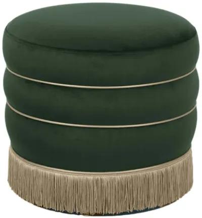 Lakka Green Velvet Ottoman