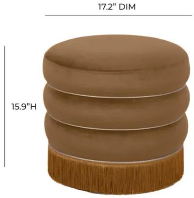 Lakka Chocolate Velvet Ottoman