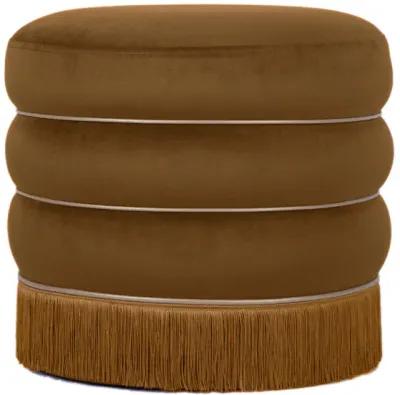 Lakka Chocolate Velvet Ottoman