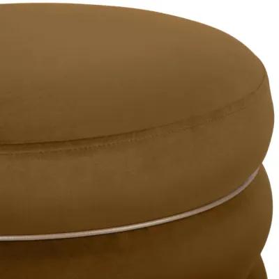 Lakka Chocolate Velvet Ottoman