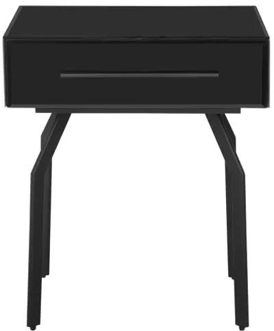 Santana Black Glass Side Table