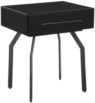 Santana Black Glass Side Table