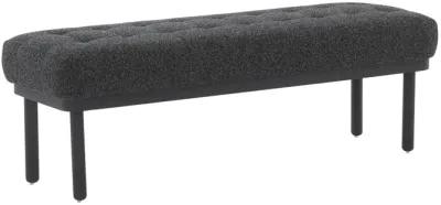 Olivia Black Boucle Bench