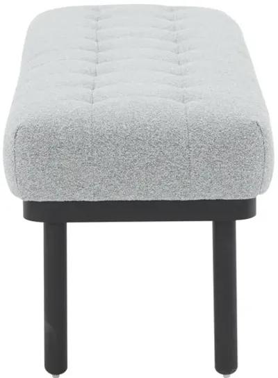 Olivia Grey Boucle Bench