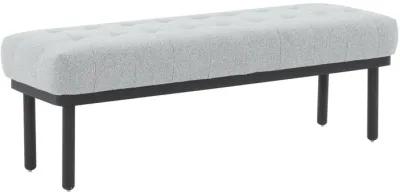 Olivia Grey Boucle Bench