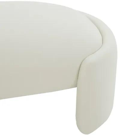 Toledo Cream Velvet Bench