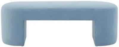 Elena Light Blue Velvet Bench