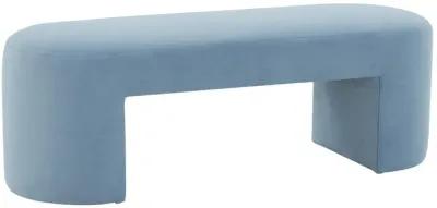 Elena Light Blue Velvet Bench