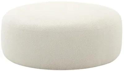 Broohah Cream Boucle Ottoman