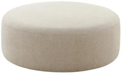 Broohah Beige Linen Ottoman