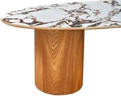 Tamara Marble Ceramic Oval Coffee Table