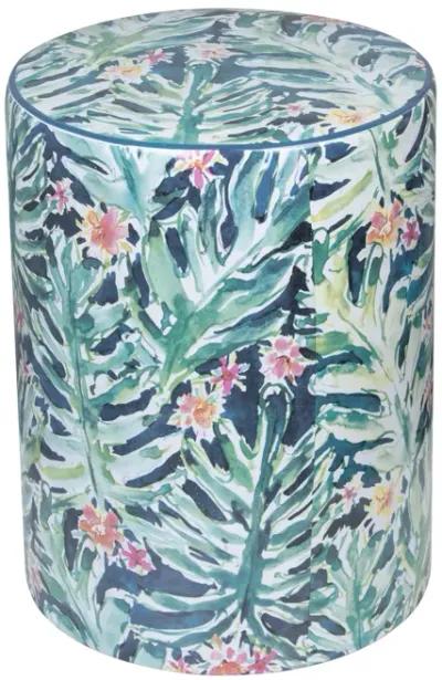 Taurus Ceramic Stool in Garden Print