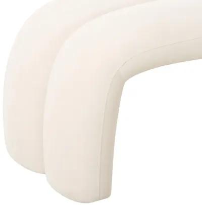 Leigh Cream Velvet Channeled Bench