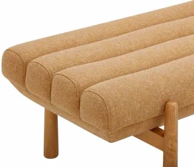 Julianna Sunflower Yellow Heavy Linen Bench