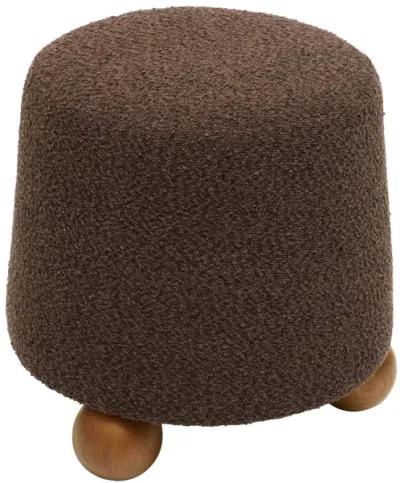 Jaine Chocolate Brown Boucle Stool