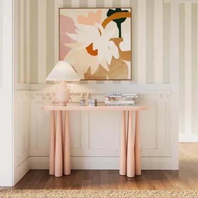 Titan Peach Rose Glossy Console Table