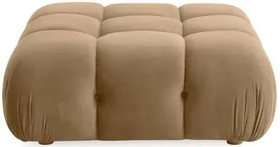 Calliope Cafe Au Lait Performance Velvet Modular Ottoman