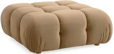 Calliope Cafe Au Lait Performance Velvet Modular Ottoman