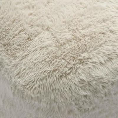 Britt Natural Vegan Shearling Ottoman