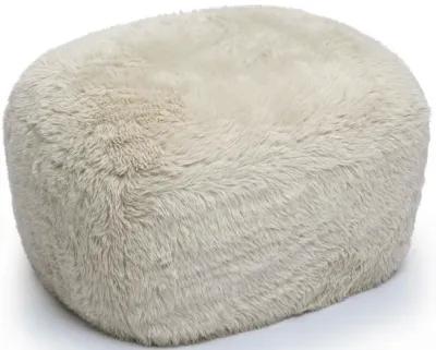 Britt Natural Vegan Shearling Ottoman