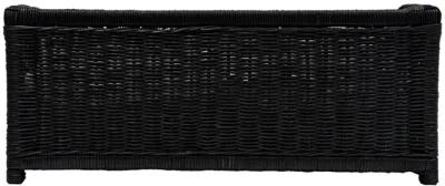 Poppy Black Rattan Small Pet Bed