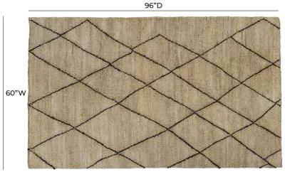 Crosshatch Natural 5' x 8' Area Rug