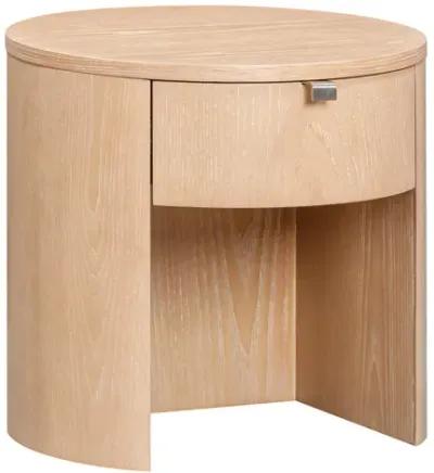 Marlow Natural Wood Round Nightstand