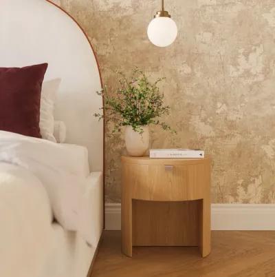 Marlow Natural Wood Round Nightstand