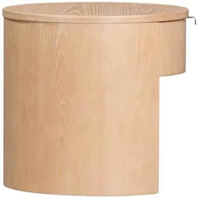 Marlow Natural Wood Round Nightstand