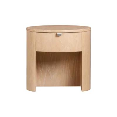 Marlow Natural Wood Round Nightstand