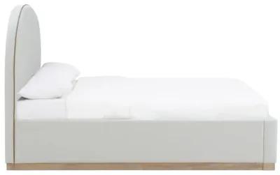 Marlow Cream Velvet Queen Bed