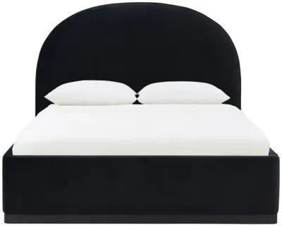 Marlow Black Velvet Queen Bed