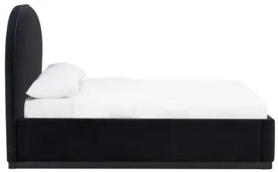 Marlow Black Velvet Queen Bed