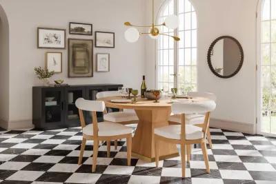 Nolan Natural Wood Round Dining Table