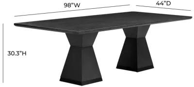 Nolan Black Wood Dining Table