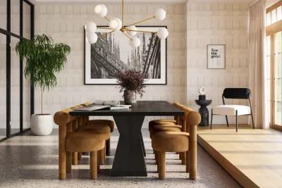 Nolan Black Wood Dining Table